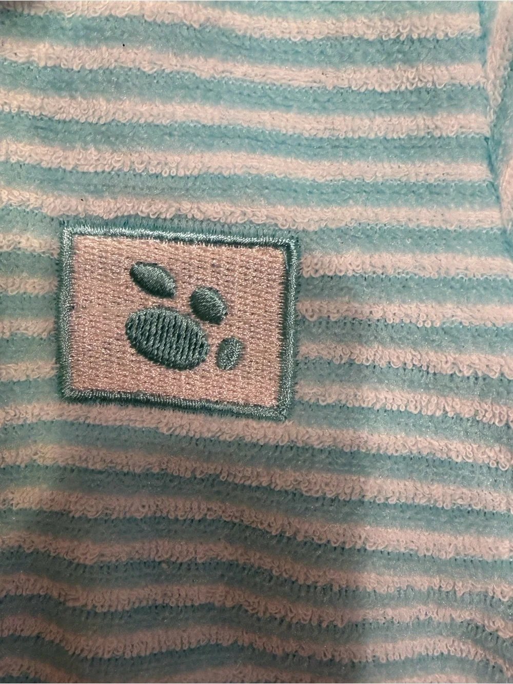 Authentic Build-A-Bear One-Piece Romper in Light Aqua Stripe